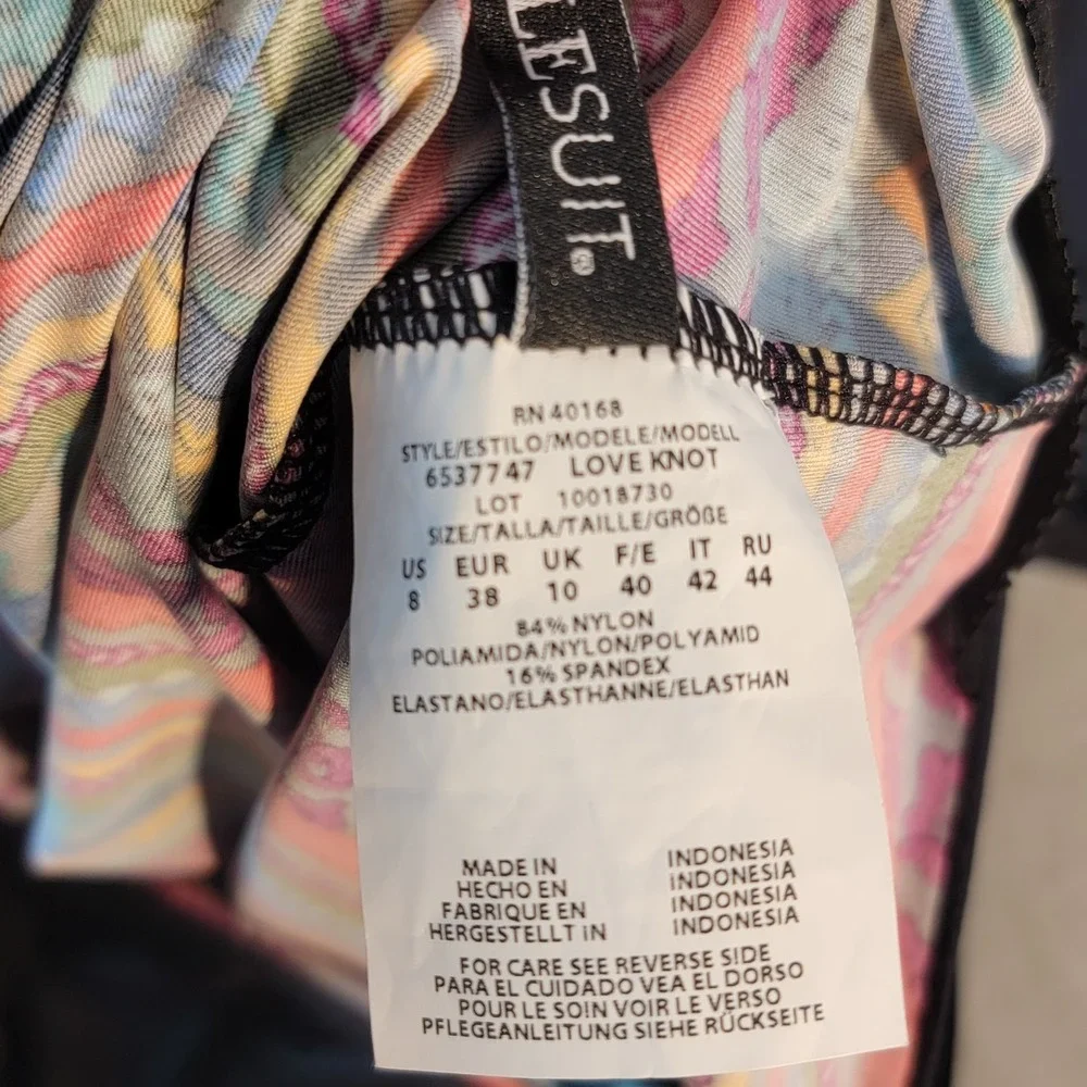 Miraclesuit Love Knot Tankini Set Size 8 NWT Blue‎ Floral Tummy Control Swimsuit